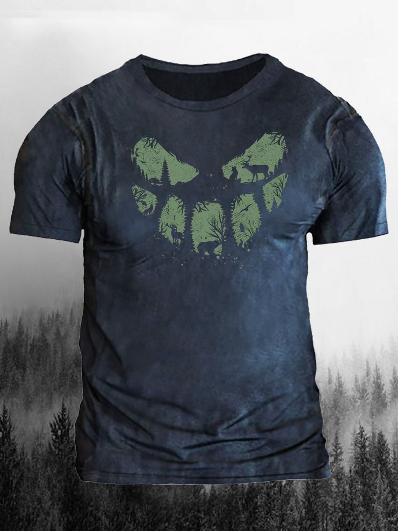 Forest View Printed Breathable Men's T-Shirt in  mildstyles