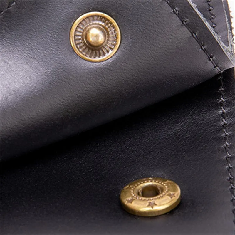 Mens RFID Blocking Retro Personality Leather Wallet