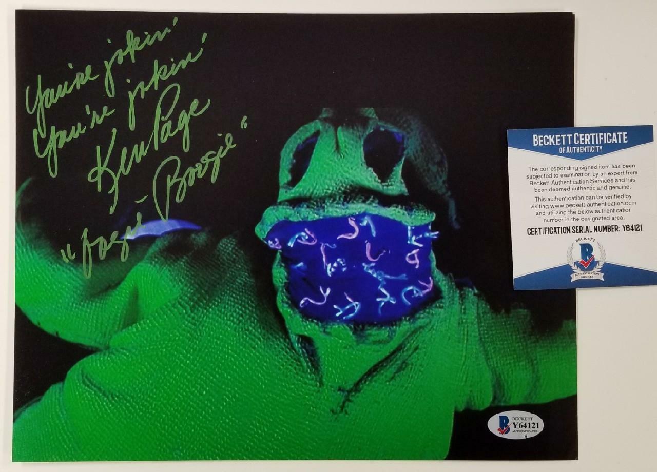 Ken Page signed Nightmare Before Christmas 8x10 Photo Poster painting Inscription ~ BAS COA