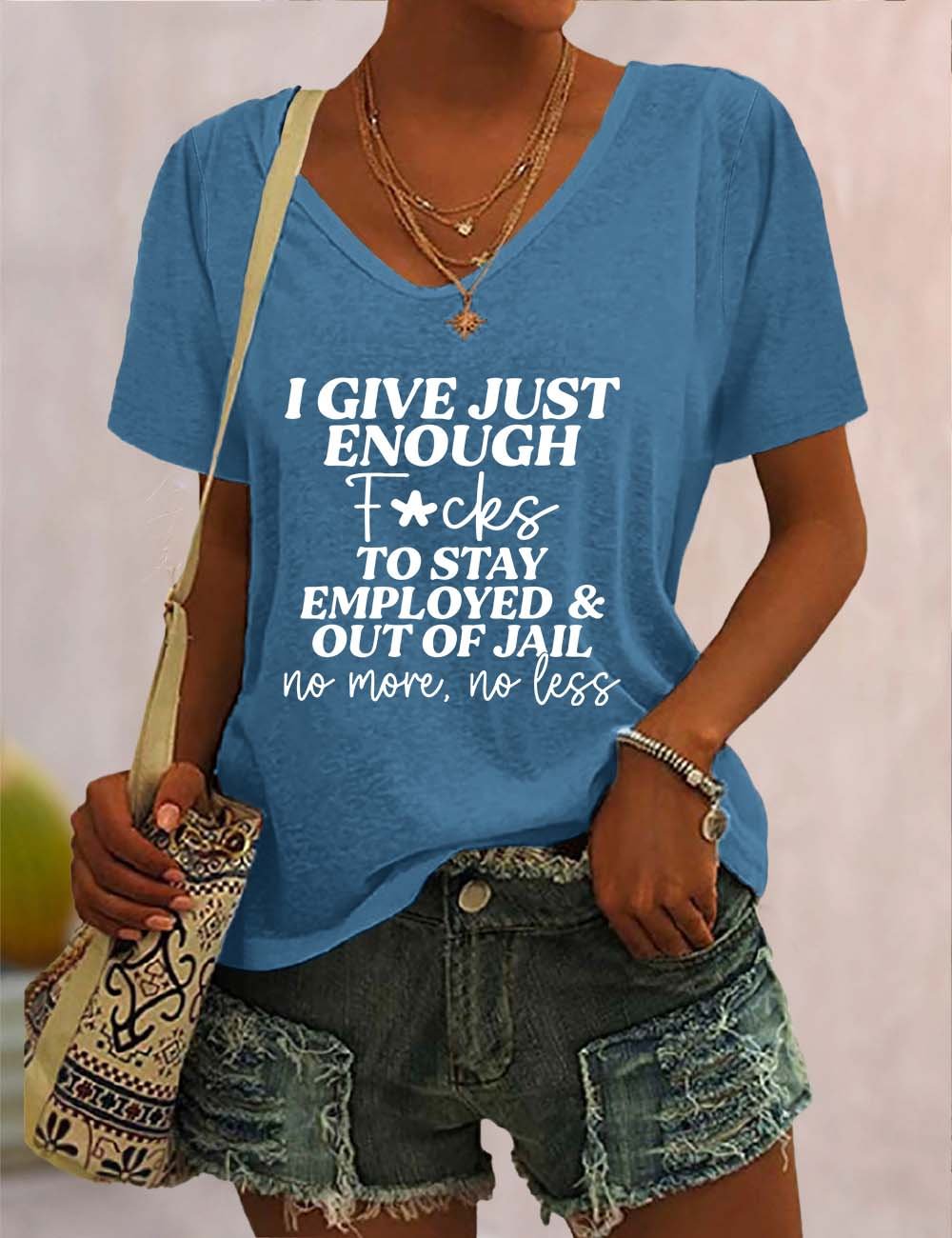 I Give Just Enough To Stay V Neck T-Shirt