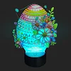 uk.everydayedeals DIY Diamond Painting LED Night Lamp - Flower Egg (7-Colored LED Lights)