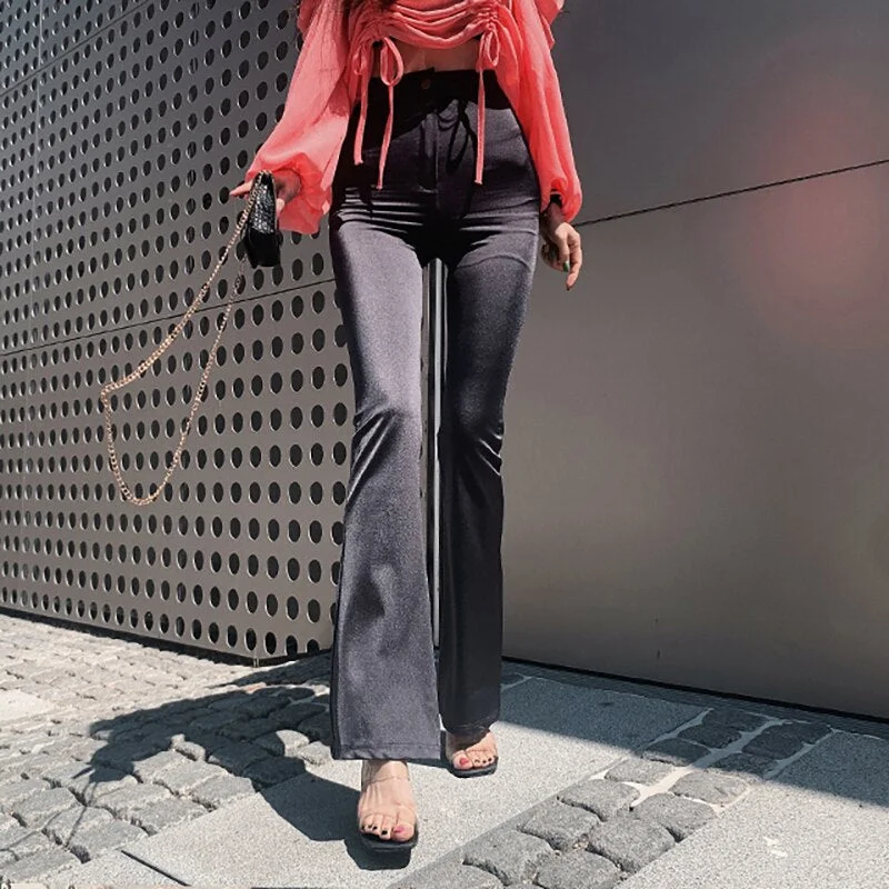 AOSSVIAO high waist Slim flare leggings 2021 autumn winter women fashion sexy bodycon trousers club pants