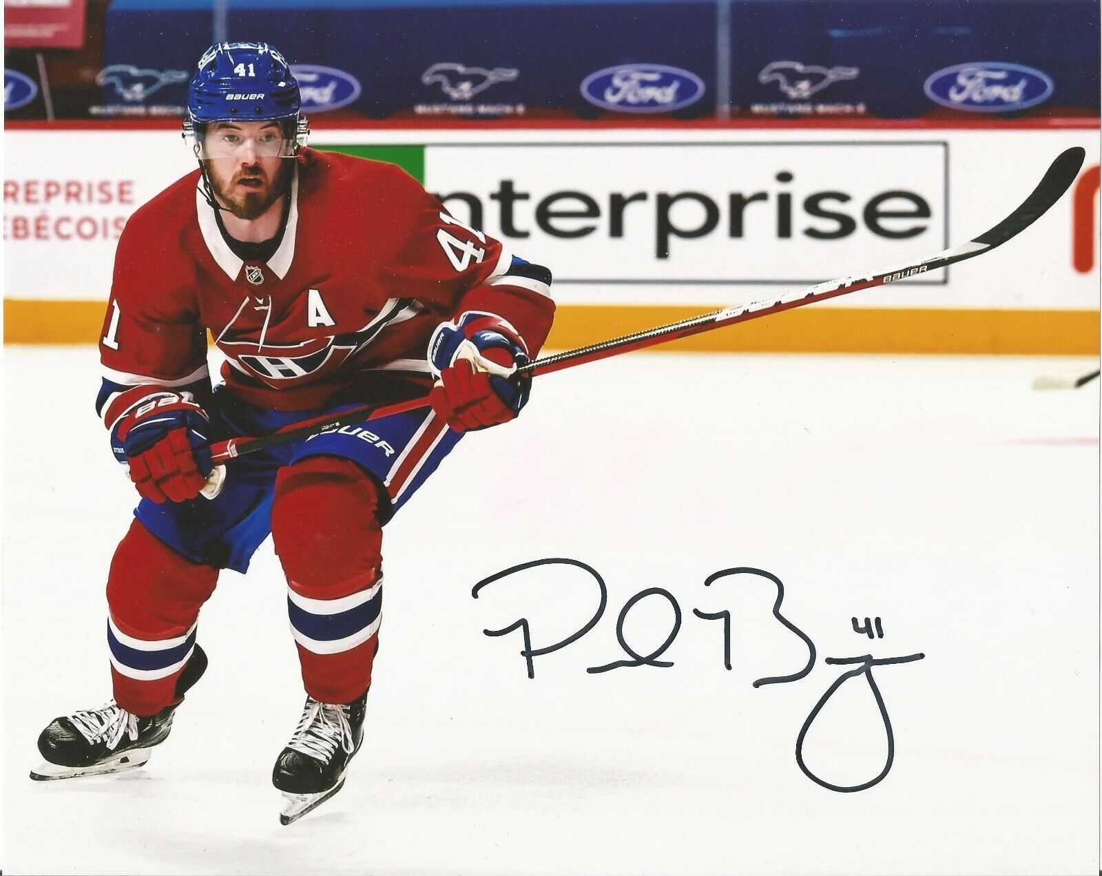 PAUL BYRON SIGNED MONTREAL CANADIENS 8x10 Photo Poster painting #2 w/COA