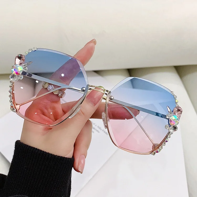 2022 Rimless Diamond Sunglasses 