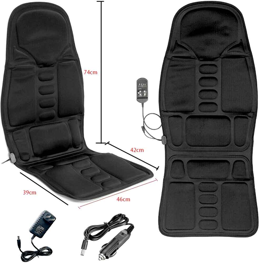 8 Mode Massage Chair Pad With Heated Back Neck Massager For Car And Home Seat Black Electric Car Massager