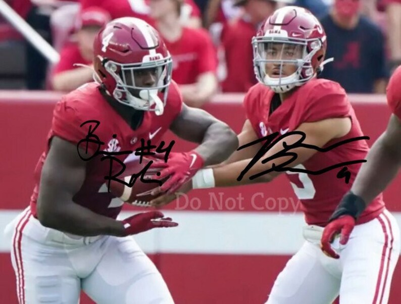 Bryce Young & Ben Robinson Jr Signed Photo Poster painting 8X10 rp Autographed Picture Alabama Crimson Tide