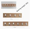 Kitchen Dining can move Self Adhesive Wood & Stainless Clothes Hook Wall Steel Bag Headphone Key Hanger Coat Towel Hooks