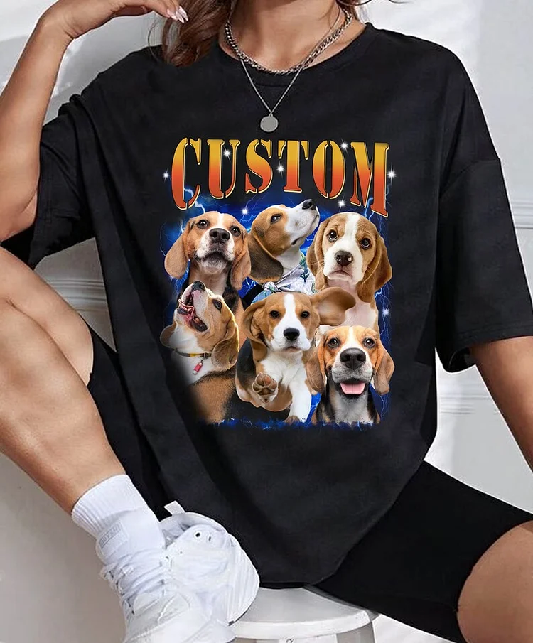 Custom Pet Bootleg Rap Tee, Custom Dog Bootleg Sweatshirt Hoodie, Vintage Graphic 90s Tshirt