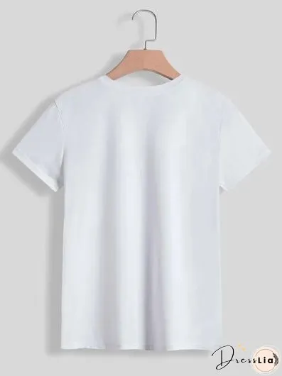 Mardi Gras Graphic Round Neck Short Sleeve T-Shirt