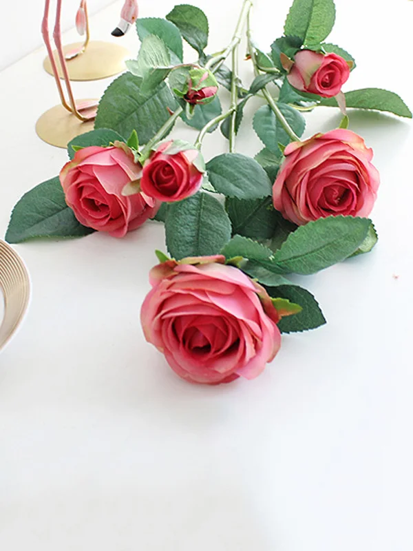 Beautiful Rose Artificial Flowers Vintage Wedding Decoration Home Decor