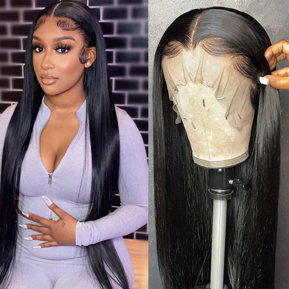 32 34 Inch 13x4 13x6 HD Lace Frontal Wig Straight Lace Front Human Hair Wigs Brazilian Remy 4x4 5x5 Lace Closure Wig Pre Plucked US Mall Lifes