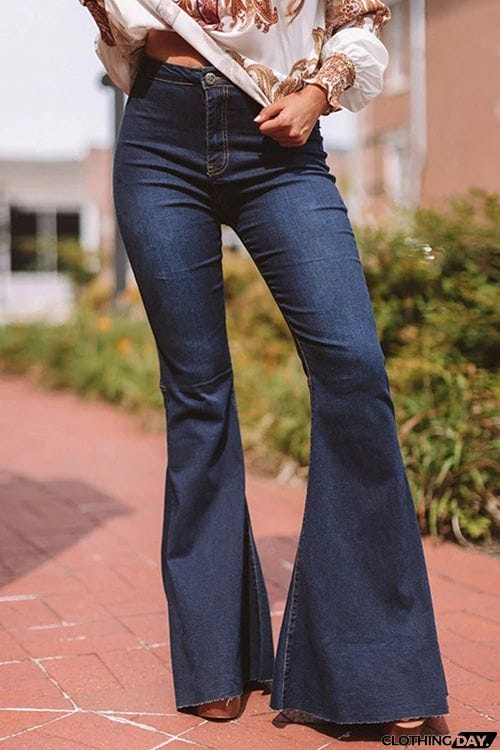 Fashion Casual High Waist Slim Wide Leg Pants