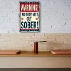 Warning Nobody Gets Out Sober - Vintage Metal Signs(12*16Inch)   - Warning