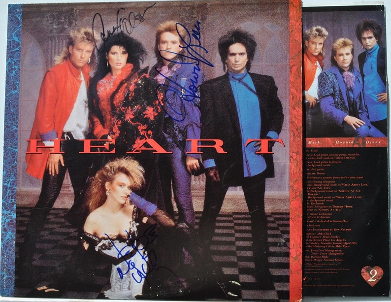 HEART SIGNED ALBUM X3 Nancy Wilson, Ann Wilson, Howard Leese wcoa