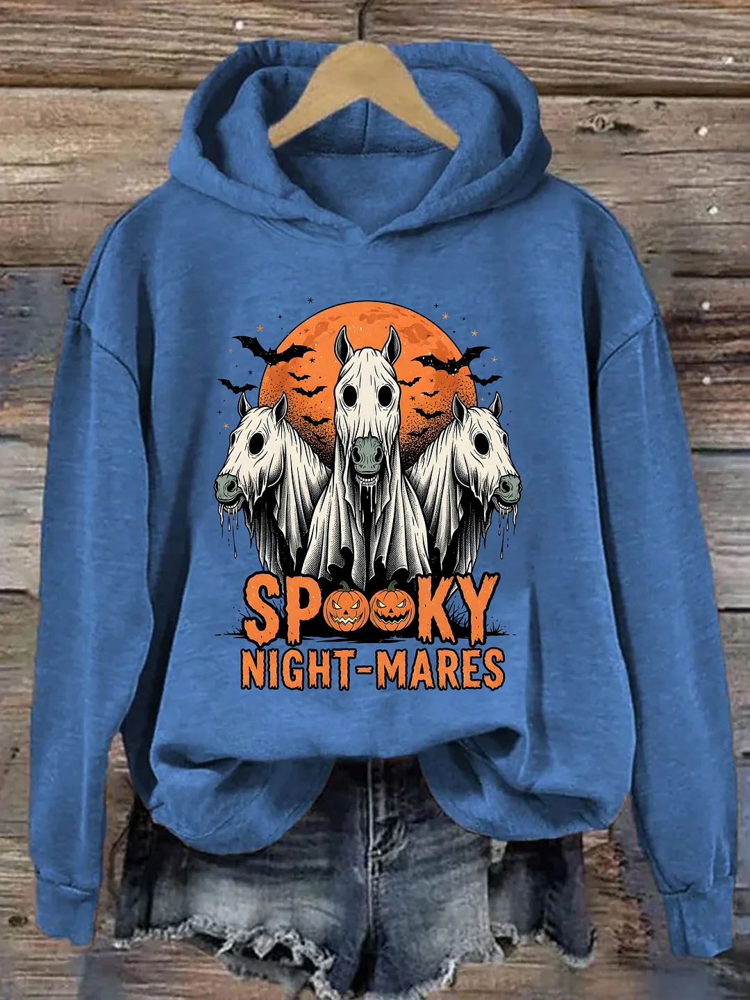 Halloween Spooky Ghost Horse Hoodie
