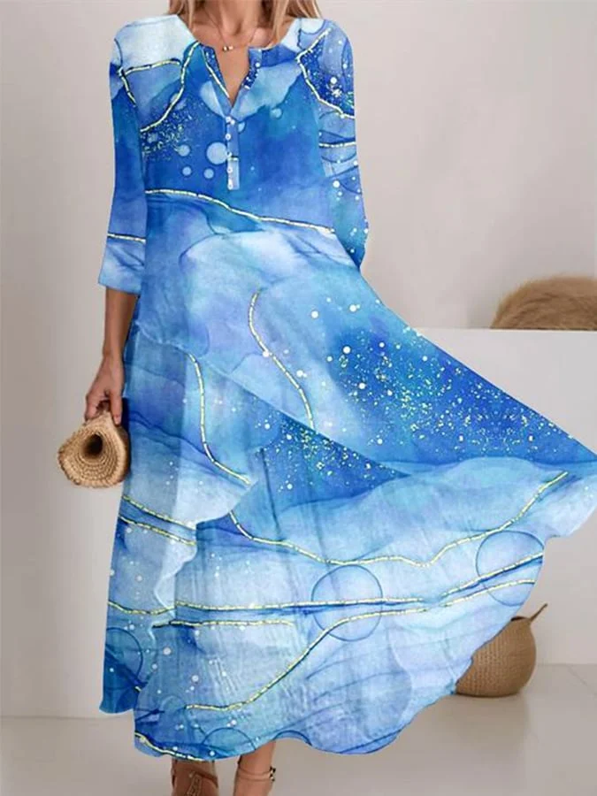 Women's Marble Print Dress