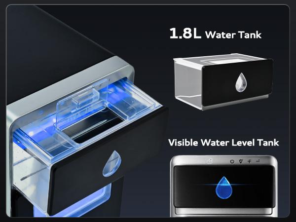 Product Introduction of Euhomy Clear Crescent Ice Maker with handle 16pcs in 12min.sufficient daily production 28lbs.self-cleaning 20min per cycle.Perfect for home.kitchen.camping and parties. 1