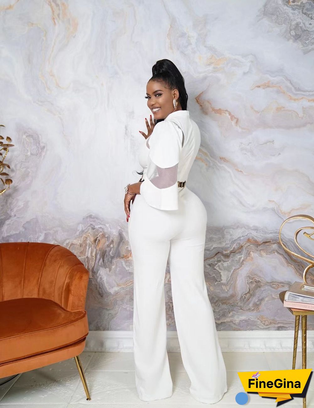 Fashion Net Yarn Patchwork Sexy Jumpsuit