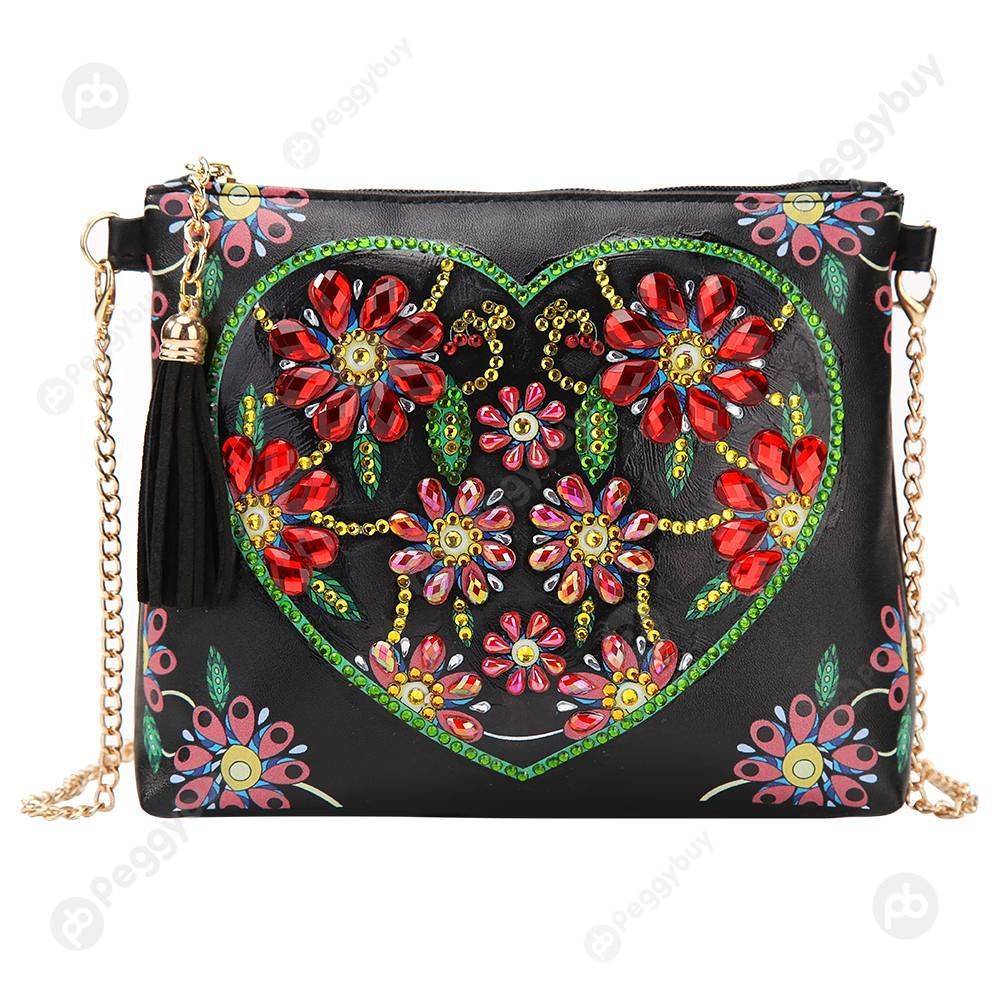 

Heart Flower-DIY Creative Diamond Wristlet Bag, 501 Original