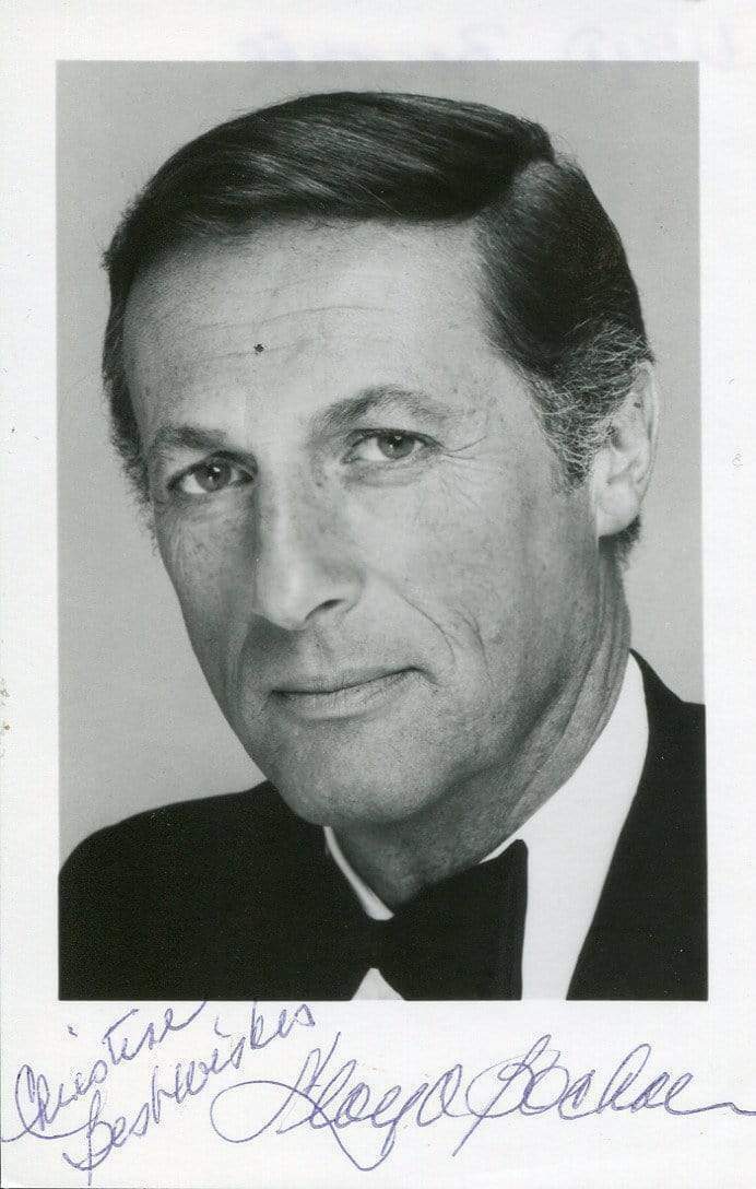 Lloyd Bochner (+) autograph ACTOR; Photo Poster painting signed