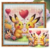 Dating Pikachu-11CT Stamped Cross Stitch 40*40cm/15.75*15.75in