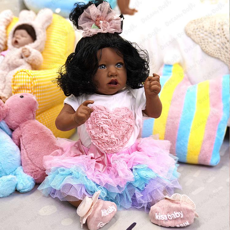  20 Inches African American Happy Children's Day Realistic Cute Baby Doll with Name Talisa - Reborndollsshop.com®-Reborndollsshop®