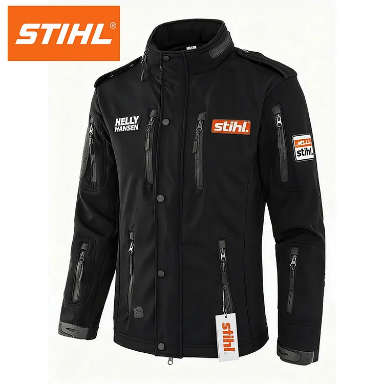 STIHLH - ELLY HANSEN Męska wytrzymała kurtka typu softshell z polaru outdoorowego