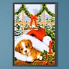 (40*60cm)Christmas Dog - Full Round Drill Diamond Painting