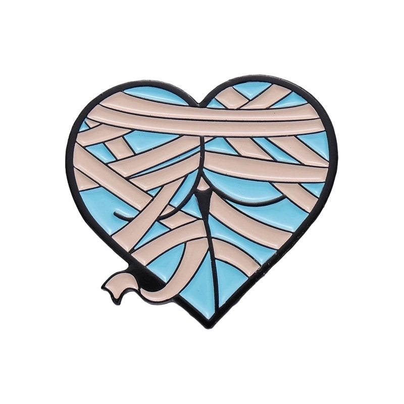 Cute Pin Letter Heart Shape Alloy Stoving Varnish Unisex Brooches