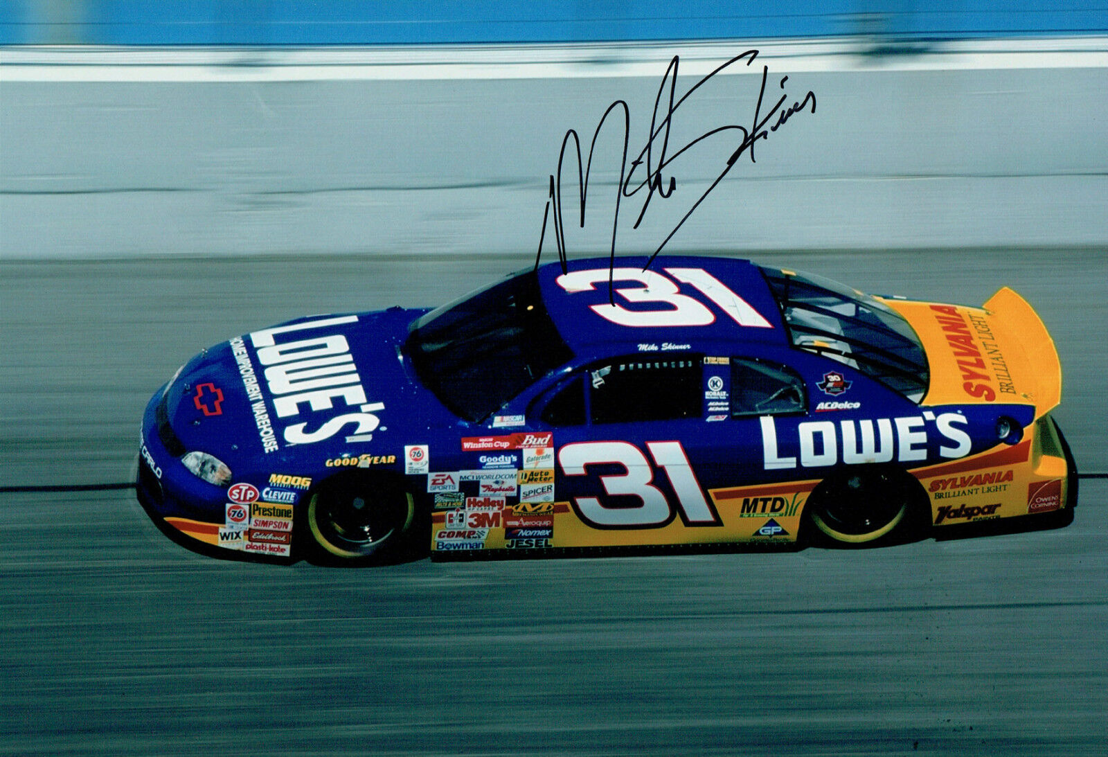 Mike SKINNER SIGNED NASCAR Daytona 12x8 Chevrolet Photo Poster painting AFTAL COA Autograph