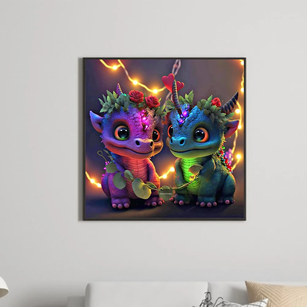 Diamond Painting - Full Round Drill - Dinosaur(30*30cm)