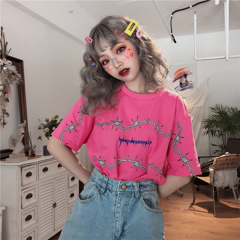 women shirt Harajuku T-Shirts Streetwear T Shirt Loose Short Sleeve Tees Couple Clothes Tops vintage clothing jersey tshirt