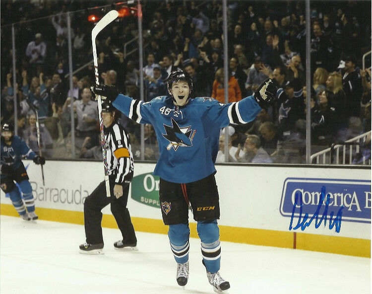 San Jose Sharks Tomas Hertl w/proof Autographed Signed 8x10 Photo Poster painting COA