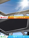 Zanch 2025 Upgrade Original Sunshade Roof for Tesla Cybertruck [No Gaps, No-Sag] Heat Insulation Foldable Roof Glass Sun Shade for Cybertruck Tesla Must Have Accessories - Black