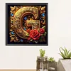 >SALE<5D DIY Full Round Drill Diamond Painting Flower Letter G Decor Art Craft 30x30cm