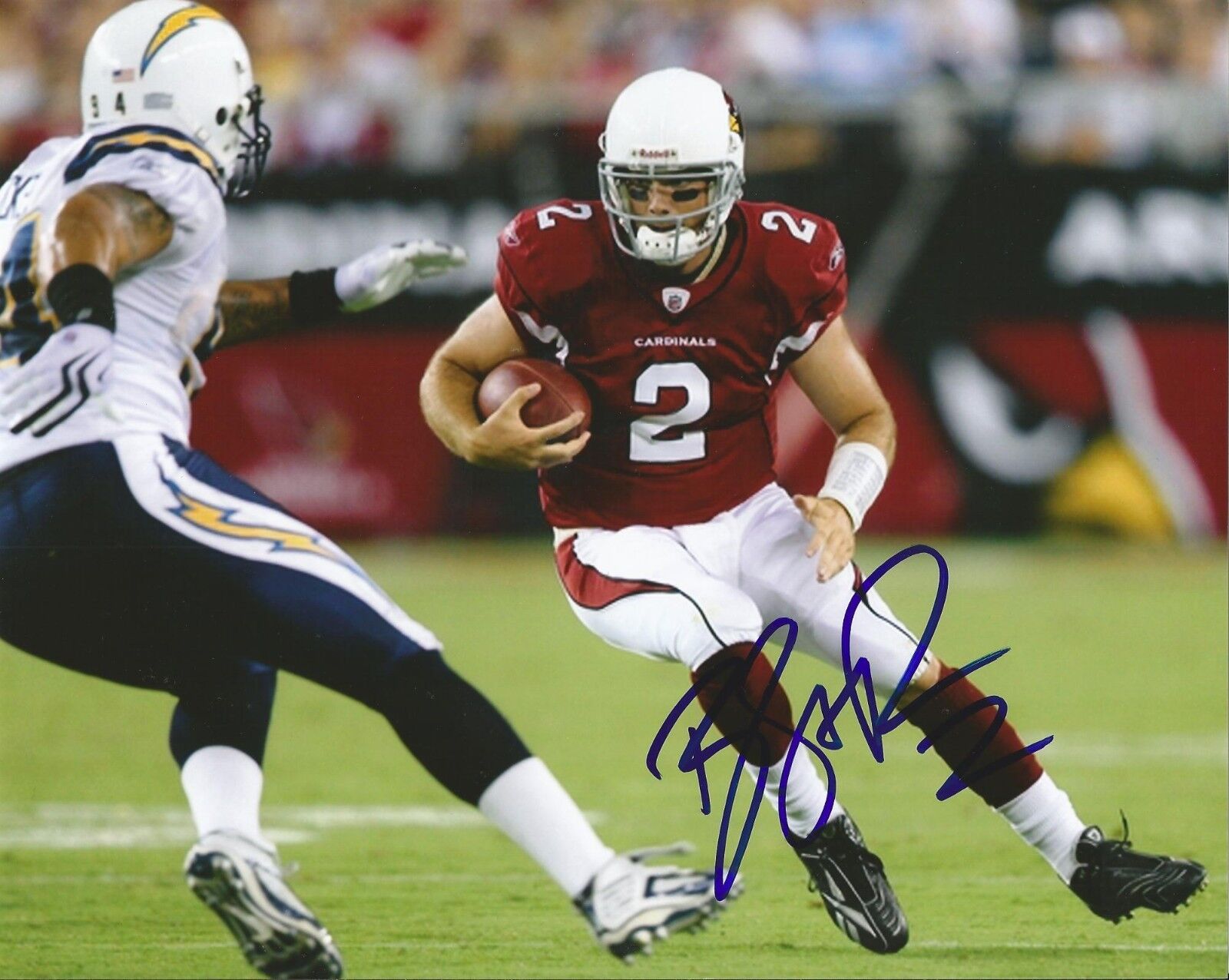 BRIAN ST. PIERRE SIGNED ARIZONA CARDINALS 8x10 Photo Poster painting