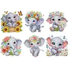 6Pcs Elefant - 5d DIY Handwerk Aufkleber Magnet