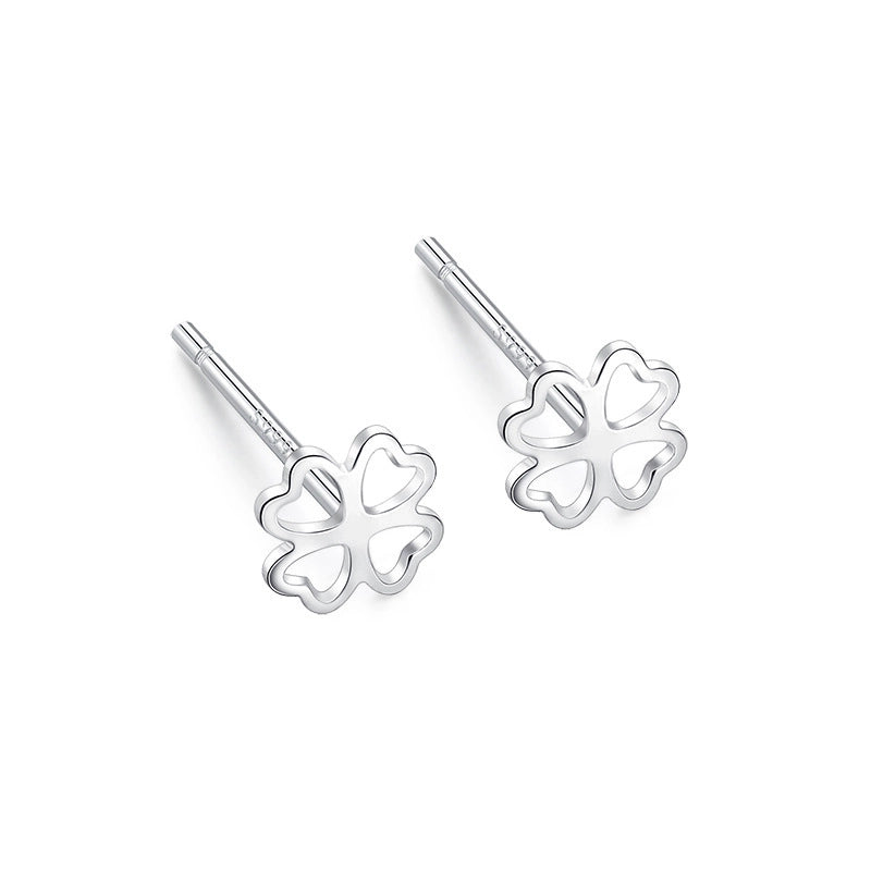 1 Pair 925 Sterling Silver Star Heart Shape Ear Studs