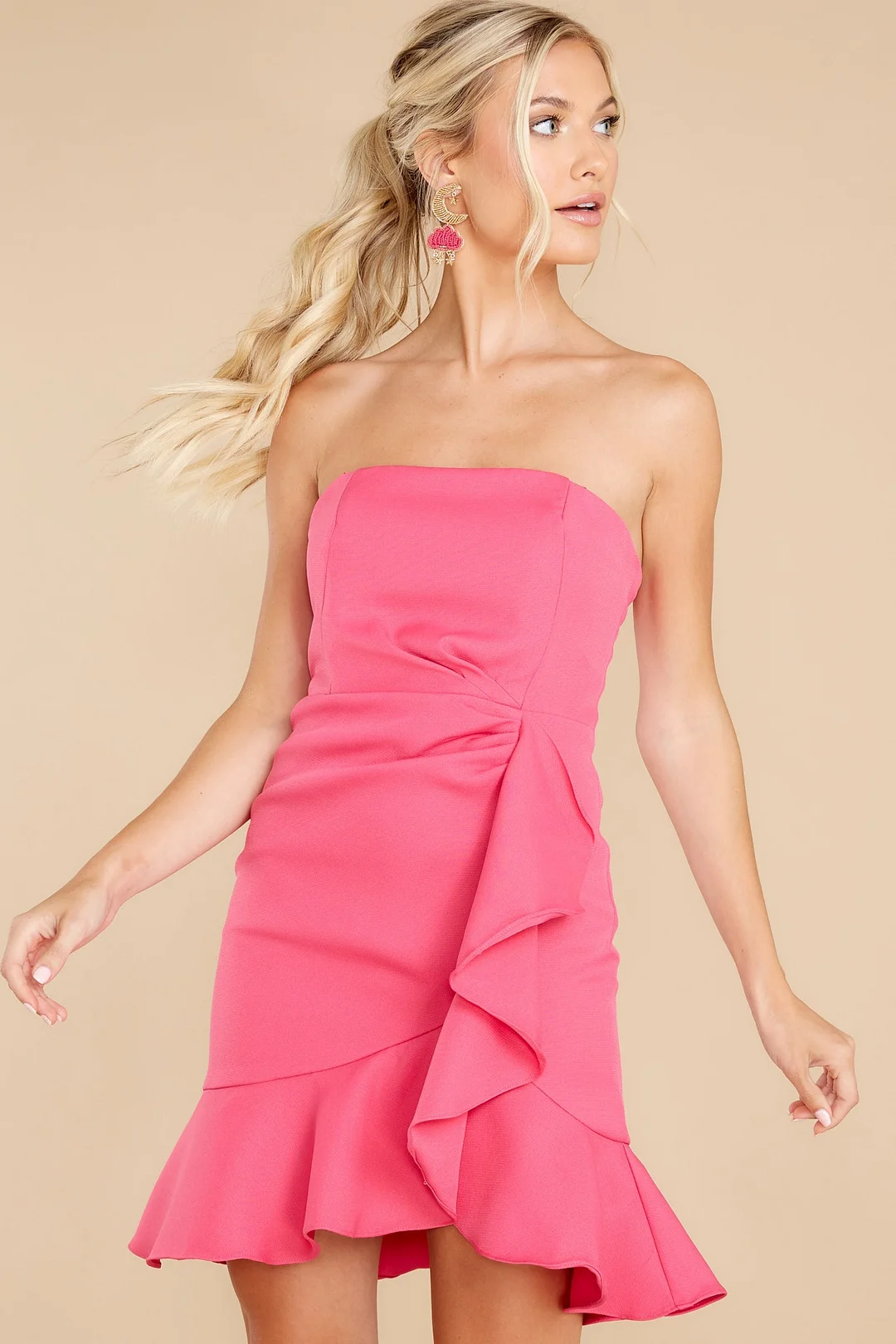 Carefully Considered Hot Pink Dress