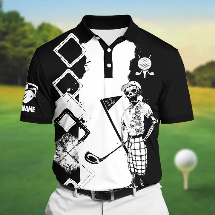 Premium Cool Mr Bone Golf Polo Shirts Multicolored