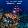 APLOS AP15 1500LM Diving Flashlight with 5 Modes, IPX8 Waterproof Professional Dive Light APLOS Dive Light Official