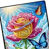 (US Local)DIY Special Shaped Butterfly Rose 50 Pages Diamond Painting Notebook Kit