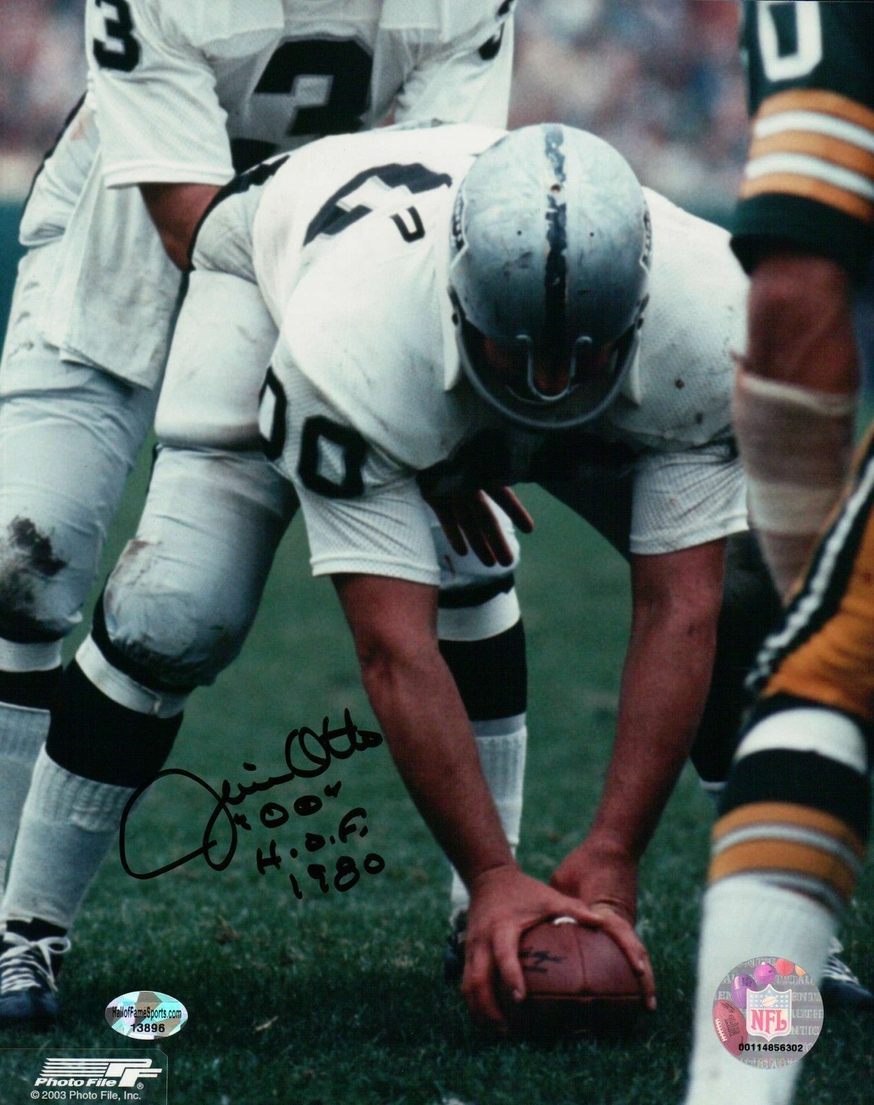 Jim Otto Signed 8X10 Photo Poster painting Autograph 00 HOF 1980