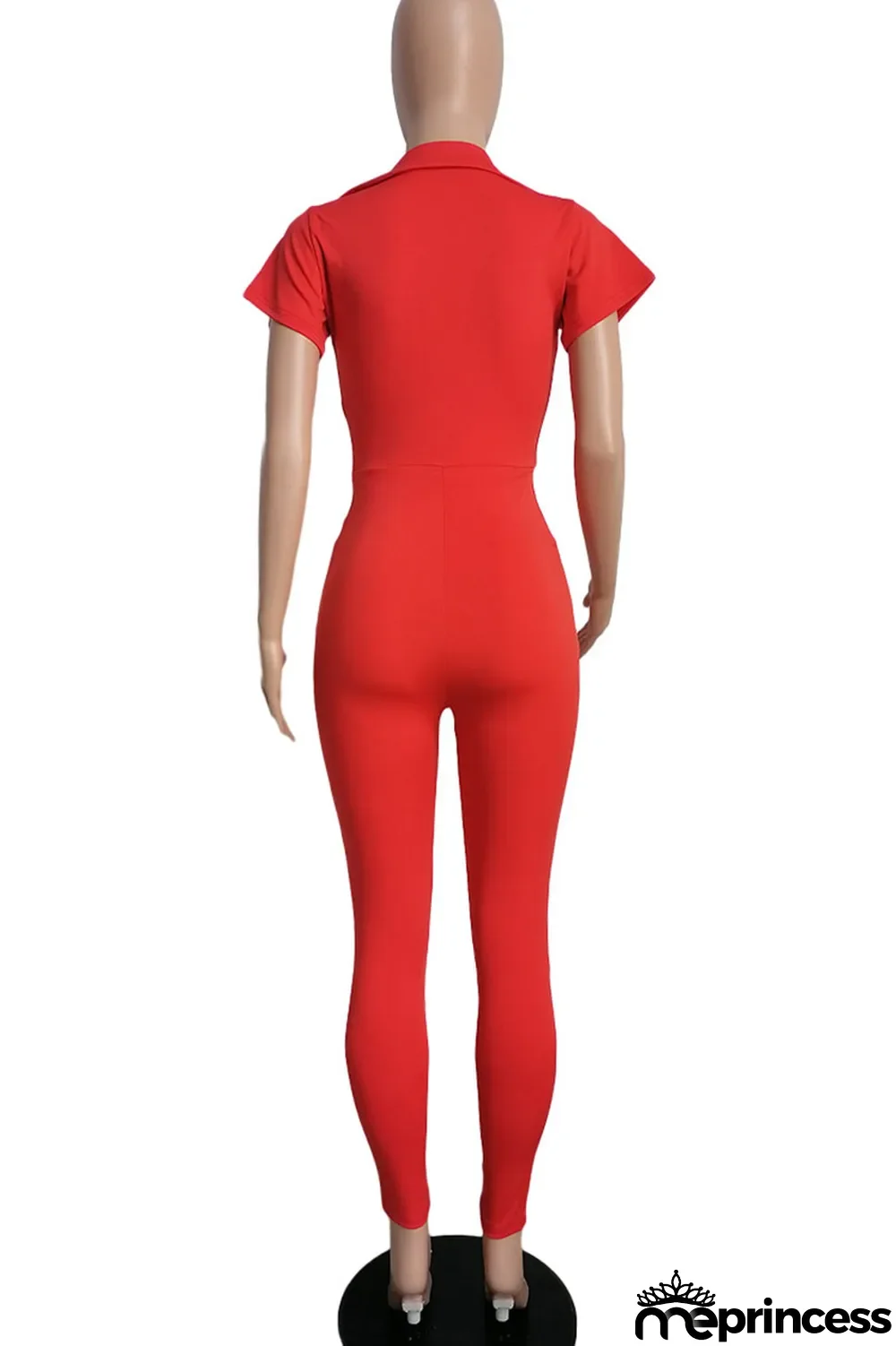 Khaki Casual Solid Split Joint Zipper Collar Regular Jumpsuits