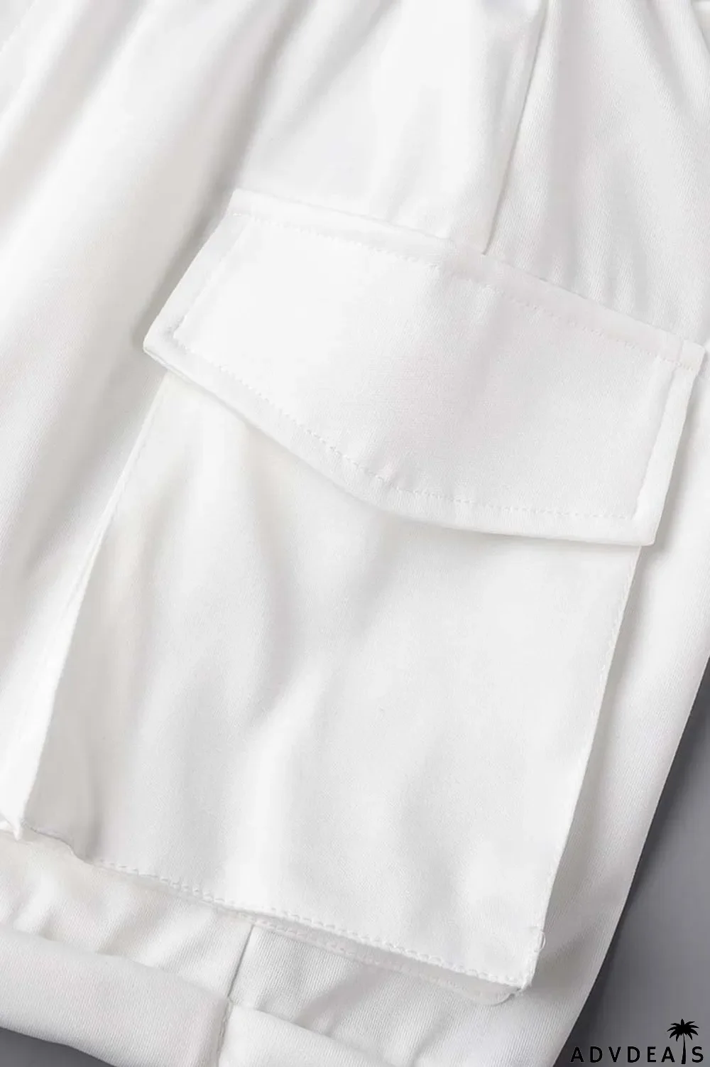 Khaki Casual Solid Basic O Neck Four Piece Set (With Sleeves)