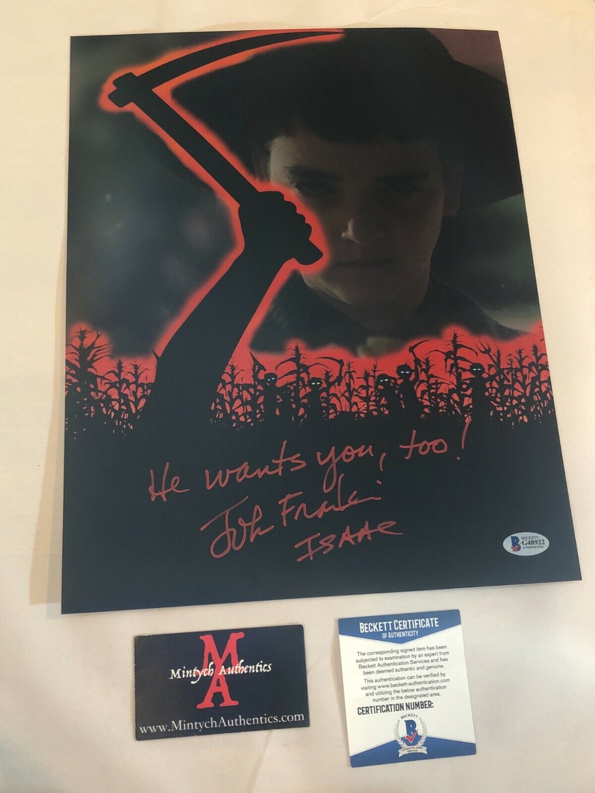 JOHN FRANKLIN AUTOGRAPHED SIGNED 11x14 Photo Poster painting! CHILDREN OF THE CORN! BECKETT!