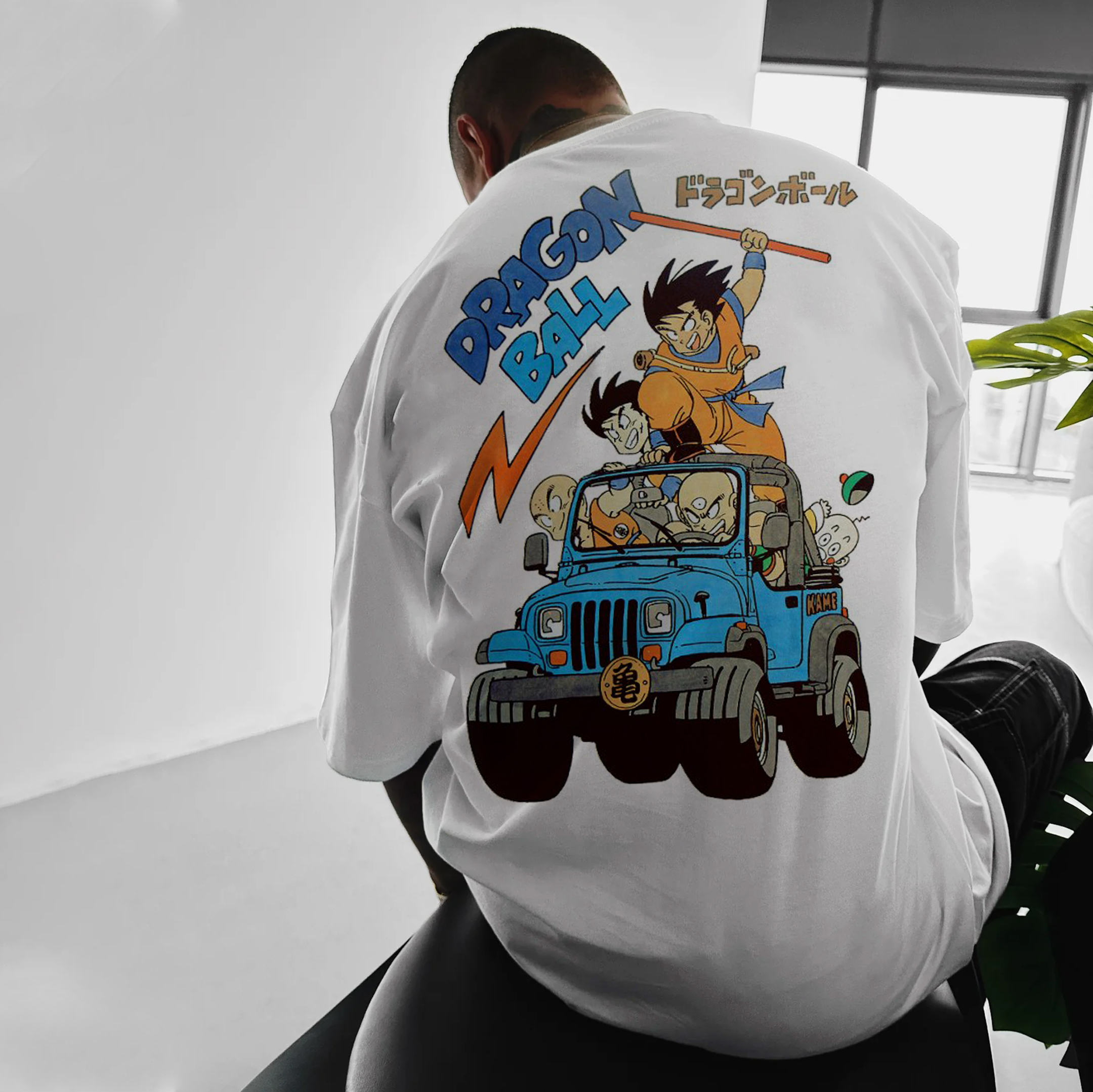 Unisex DB Goku Driving Printed T-shirt
