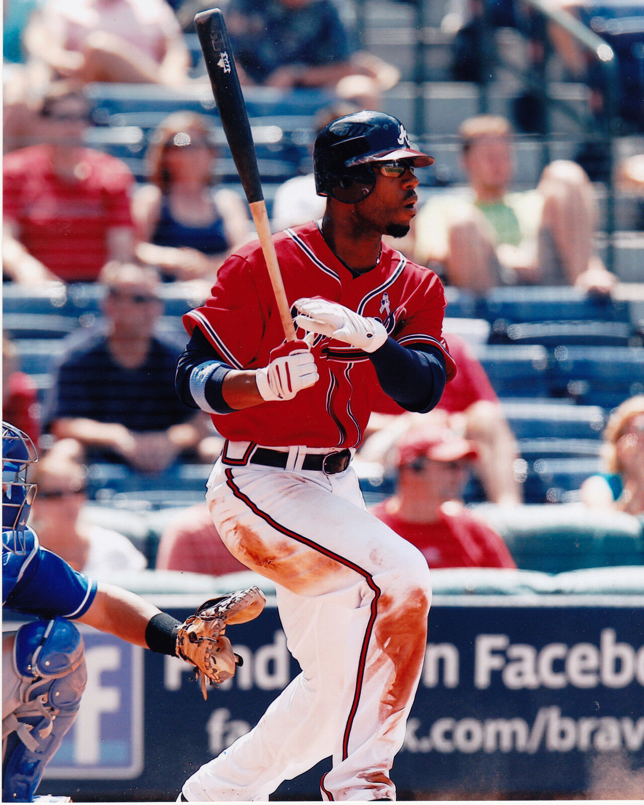 JASON HEYWARD ATLANTA BRAVES COLOR ACTION 8x10