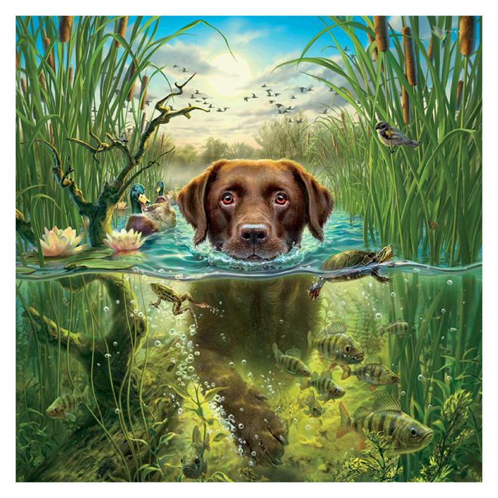Dog Full Drill Diamond Painting 30X30CM(Canvas) gbfke