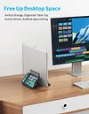 Desktop Laptop Stand - Versatile Vertical Laptop Stand Holds Three Devices | Perfect MacBook Stand Docking Station